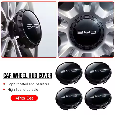 4pcs 68mm Car Wheel Center Hub Cap Badge Emblem Decal Wheel For BYD Qing Song Tang Yuan F3 S6 F0 I3 