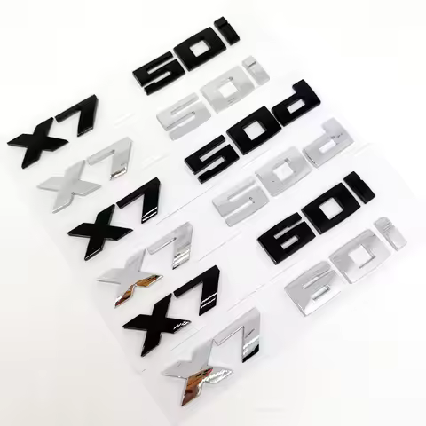 Applicable to 3D M X7M50i X7M50d X7M60d X7M60i Numbers ABS Emblem for X7 Series E70 G05 Car Trunk Ex