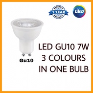 LED GU10 3 COLOURS IN ONE BULB 7W / DIRECT BULB