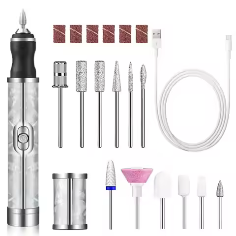 ABIT Professional Manicure Pedicure Kit, Cordless Rechargeable-Nail Set For Manicure Polishing, Shap
