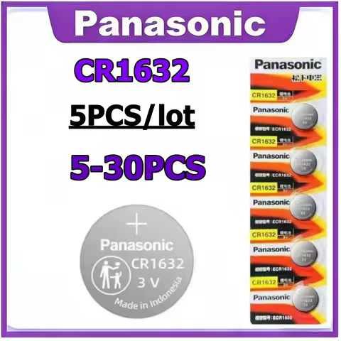 5-30pcs Original PANASONIC CR1632 CR 1632 3V Lithium Battery For Watch Calculator Clock Remote Contr
