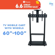 Sturdy TV stand with wheels table tv mobile cart commercial home 50 inch 100 inch TV bracket