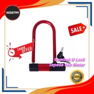 DH - LARGE MOTORCYCLE AND MOTORCYCLE LOCK U LOCK 0496