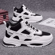 NEW Korean casual shoes for men medium cut men's shoes rubber sneakers for men White shoes men