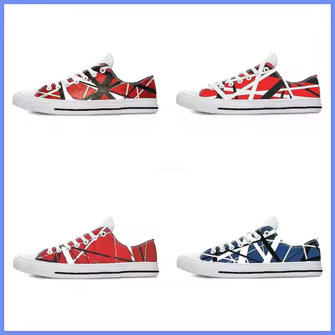 EVH 5150 Stripe Guitar Sneakers | Lightweight Breathable Low-Top Shoes for Men & Women