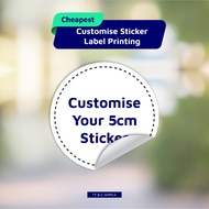 Customise Sticker Label Printing - 5cm