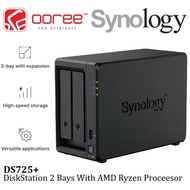 SYNOLOGY DS725+ DISKSTATION 2-BAYS WITH 2.6GHZ NAS STORAGE - DATA BACKUP HOME CLOUD STORAGE