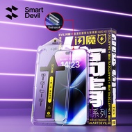 SmartDevil ฟิล์มกระจกเทมเปอร์  Corning สำหรับ iPhone 14 Pro Max iPhone 15 Pro Max 14 Plus iPhone 13 Pro Max 13 Pro Max 13 iPhone 12 Pro Max iPhone 12ฟิล์มกันฝุ่นปกป้องทุกส่วนของฟิล์มกันฝุ่นป