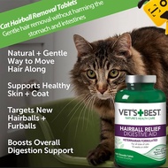 VETS BEST Cat Hairball Relief Digestive Aid Vet Formulated Hairball Support Remedy Classic 60 Chewab