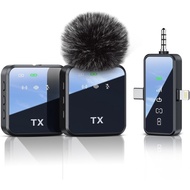 3 in 1 Microphone for iPhone\/Android\/Camera, Wireless Lavalier Microphone, 328ft Transmission, 18H