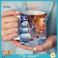 SLS_ Hot Chocolate Mug Christmas Mug Festive Christmas Ceramic Mug Perfect for Coffee Tea Water Ideal for Home Office Use Creative Xmas Design Great Gift Idea