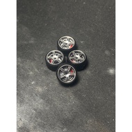 Hotwheels custom tire rims 1/64 motegi ff5 model