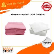 Tissue Strawberi (Pink / White) / Serviette Pink / Serviette White - economy