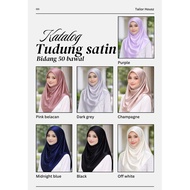 Tudung Satin bawal bidang 50 by Tailor Houzz