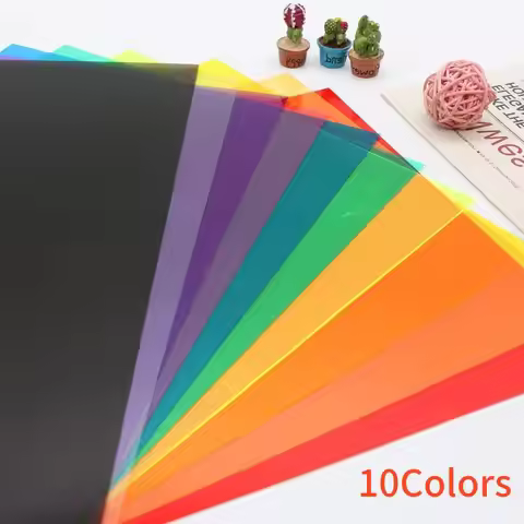 Transparent PVC Sheet For Photography Flash Color Filter Gel Film Colour Acetate A4 Clear Film Plast