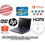 HP PROBOOK 6570B 15.6" CORE i7-3RD GENERATION (Refurbished)