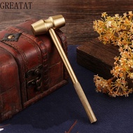 GREATAT Hammer, Brass Yellow Gavel, Court Prop Judge Hammers Company