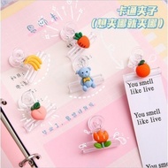 Binder Clip Plastic Paper Clip Fruit Pattern Transparent Multipurpose Clip ZS 217