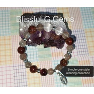 Handmade Bracelet Ladies Elastic bracelet Gift men Sunstone Pietersite Jewelry Naturalgems Crystals Handcrafted Unisex