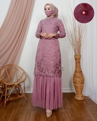 Gamis Dress Tutu Super Mewah Kekinian Viral 2023 Terlaris - Gamis Pesta Pernikahan Model Style Modis Kondangan Simpel Elegan - Pakaian Baju Wanita Dewasa Cantik Lebaran Tebaru - Kebaya Brokat Wisuda Modern atasan Remaja - Dress Full Brukat Ukhty Muslimah