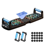 1 Set Push Up Board with Non-slip Handles Strong Load-bearing Foldable Push Up Bar Strength Training
