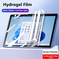 For Microsoft Surface Pro 9 X 8 7 Plus 6 5 4 Go 3 2 Pro9 Pro8 13" 12.3" 10.5" Clear Matte Anti Fingerprints Blue light Hydrogel Full Cover Soft Screen Protector Film