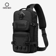 Ozuko 大容量防水男士胸包戶外運動戰術側背包 登山背包 單肩包 登山包 電腦後背包 戰術背包 運動背包