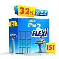 Gillette FLEXi Blue2 Disposable Razors 15s