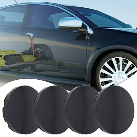 4PCS 55mm Car Wheel Center Cap ABS Plastic Black Rims Alloy Wheel Hub Centre Cap Auto Accessories