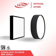 FATRO DOWNLIGHT OUTBOW 888 SQUARE ROUND/ CEILING LIGHT/ BK/ WH/ - BLACK, WHITE SQUARE 6500K