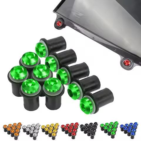5mm 10PCS Windshield Windscreen Deflectors Bolts Kit For Kawasaki ZX6R ZX-6R ZX 6R ZX7R ZX9R ZX10R Z