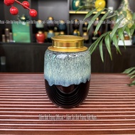 Hũ Đựng Trà Hoả Biến Men Thố Hào - Bình đựng trà lọ đựng chè Bát Tràng Cao Cấp