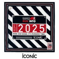 iCONiC BIB SCARF #203450 ผ้าผันคอ ผ้าไหม พิมพ์ลาย 2025 ขนาด 55x55 ซม. ใส่กล่องหรู เนื้อนุ่มนิ่ม หรูห