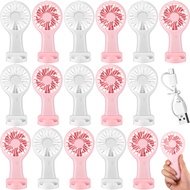 Woanger 24 Pack Mini Handheld Fan Bulk USB Electric Fan with Data Line Battery Operated Mini Fan Rec