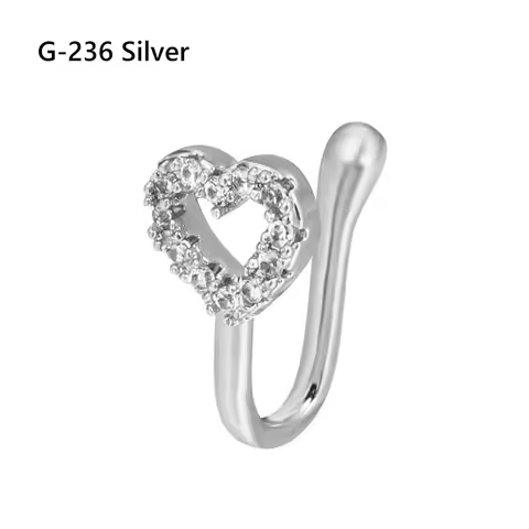 Fake Piercing Clip-on Nose Ring Crystal Nose Cuffs Non-Piercing African Nose Cuff Clip-On Nose Ring 