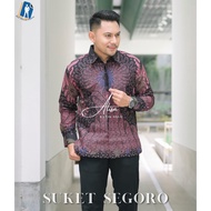 KEMEJA Suket Segoro Men's Batik Shirt Long Sleeve Modern Solo Batik Full Fur by Batik ALX