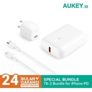 Aukey Special Bundling TK-2 For iPhone PD &amp; QC Support (**)