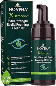 Demodex Eyelid Cleanser Foam | Extra Strength Tea Tree Oil Formula | Daily Face Wash For Eyelash, De