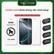 [COMBO 2 Pieces] BAIKO Tempered Glass INFINITE TRANSPARENT EDGE Super Clear Glass Full Screen Protec