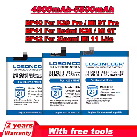 5500mAh BP40 Battery For Xiaomi Redmi K20 Pro / Mi 9T Pro BP41 For Redmi K20 / Mi 9T BP42 Battery Fo