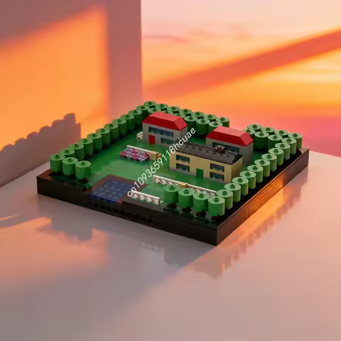 508pcs MOC Pokémon Kanto Pallet Town Model Building Blocks Construction Toys Christmas Gifts DIY Cre