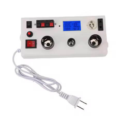 Lamp Tester Box LED Bulb Power Tester Multifunctional Current Voltage Power PF E27 E14 GU10 2 Prong 