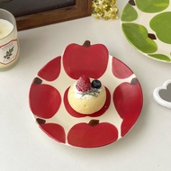 Cute Underglaze Color Fruit Vegetable Ceramic Plate | Dessert Snack Plate, Fresh Cute Fun Dinner Pla