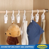 YOOKE NEW Upgraded Hanging Clothes Hook And Hats Clip Holder Multi-purpose Clothes pins Curtain Hook Clip Pegs Windproof Beach Towel Holder Clip