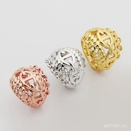 Wholesale Hollow Couple Pig Nose Letter Ring Ring Asian Gold H Jewelry Multi-Pig Nose Wide-faced Cha