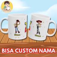 CUSTOM NAME MUG TOY STORY/ MUG TOY STORY GLASS TOY STORY