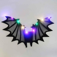 【Prime deal】 Led Up Black Bat Wings Costume For Kids Halloween Vampire Devil Cosplay Wings Festival 