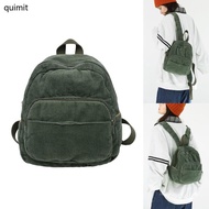 QUIM Versatile Corduroy Mini Backpack Casual Rucksack for Casual Outings and Errands