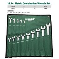 Combination Wrench set 14pcs 8-24mm Wrench ring set SATA 09026