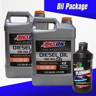 AMSOIL Turbo Truck 5W-40 Fully Synthetic Diesel Oil Package 8L with FREE Engine Flush